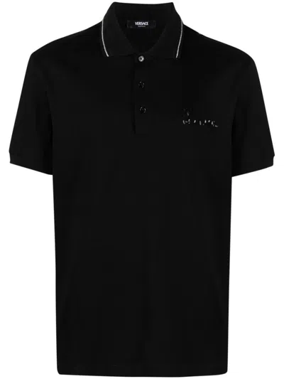 Versace T-shirts And Polos In Black