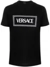 VERSACE VERSACE COTTON T-SHIRT WITH FRONT PRINTED LOGO