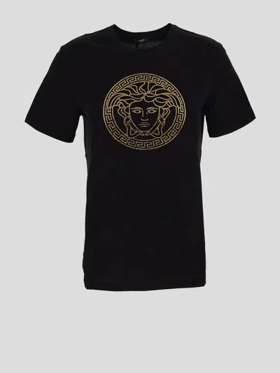 Versace T-shirts And Polos In Black