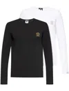 Versace Medusa Head-print Lounge T-shirts (pack Of Two) In White
