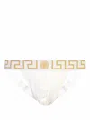 Versace White Stretch Cotton Brief In White