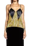 Versace Cheetah Allover Silk Slip Camisole Neutral In Gold