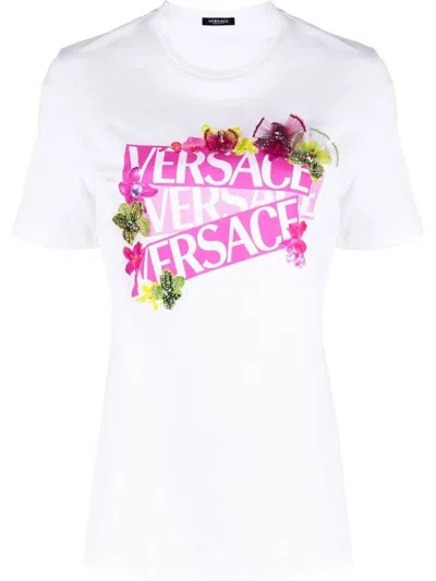 Versace Effortless Elegance T-shirt For Women In White