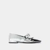 Versace Ballerinas In Silver