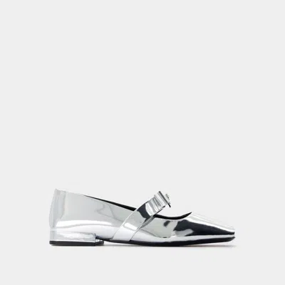 Versace Ballerinas In Silver