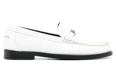 Pre-owned Versace T.20 Loafers (women's) Sneakers In Optical White/palladium
