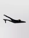 Versace T.45 Slingback Pumps With Bow Detail In Black