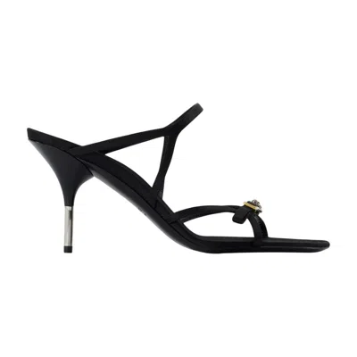 Versace Nyx Satins Mules In Black