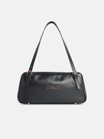 Versace 'tag' Black Leather Bag