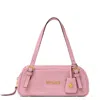 Versace Tag Bowling Shoulder Bag In Pink