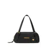 Versace Tag Bowling Shoulder Bag In Black