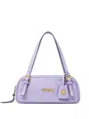 Versace Tag Bowling Shoulder Bag In Purple