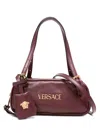 Versace Tag Bowling Shoulder Bag In Red