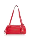 Versace Tag Bowling Shoulder Bag In Red