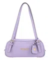 Versace Tag Bowling Shoulder Bag In Violet