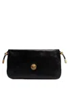 Versace Tag Drawstring Shoulder Bag In Black