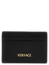 Versace Tag Logo Card Holder In Black