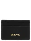 Versace Tag Logo Card Holder In Black
