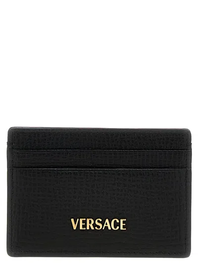 Versace Tag Logo Card Holder In Multicolor