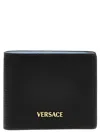 Versace Black Logo Wallet In Multicolor