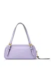 Versace Tag Bowling Shoulder Bag In Purple