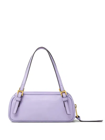 Versace Tag Bowling Mini Bag In Purple