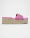 Versace Tag Platform Lambskin Leather Mules