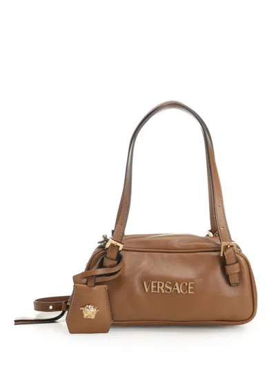 Versace Tag Shoulder Bags Brown