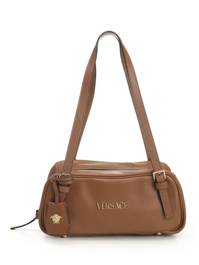 Versace Tag Shoulder Bags Brown