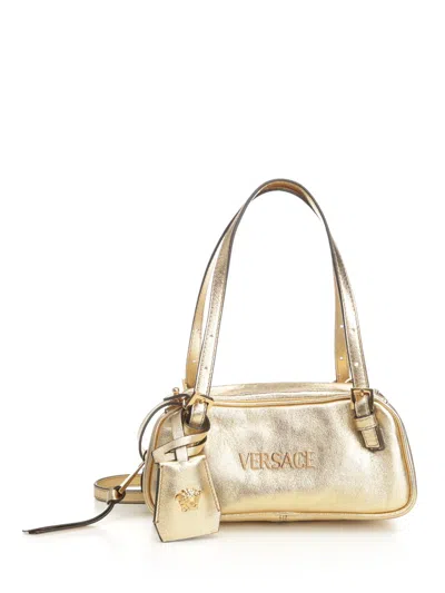 Versace Tag Shoulder Bags Gold