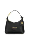 Versace Tag Tote Bag In Black