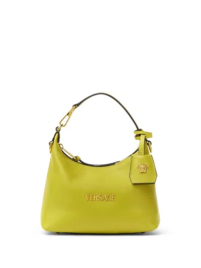 Versace Tag Tote Bag In Green