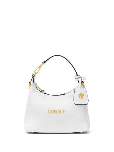 Versace Tag Tote Bag In White
