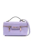Versace Tag Vanity Bag In Purple