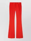 Versace Tailored Flared Leg Trousers Front Pleats In Red