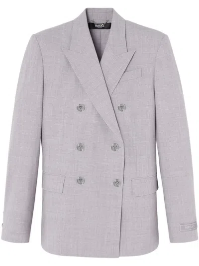 Versace Tailored Jacket In Gray