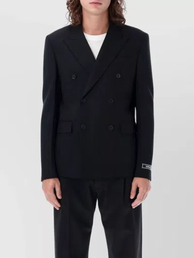 VERSACE VIRGIN WOOL DOUBLE-BREASTED BLAZER