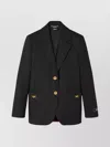 Versace Tailored Jacket With Embellished Back Detail In Black
