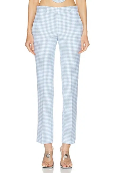 Versace Tailored Pant In Pale Blue & White