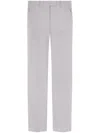 Versace Straight-leg Tailored Pants With Refined Finish In Gray