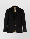Versace Tailored Single Breasted Blazer With Notched Lapels In Black