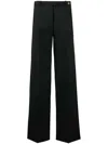 Versace Tailored Wide-leg Trousers In Black