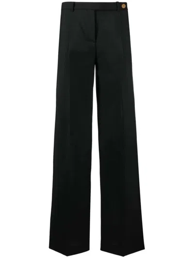 Versace Tailored Wide-leg Trousers In Black