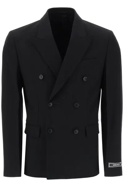 Versace Tailoring Jacket In Wool In Multi