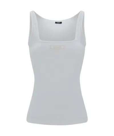 VERSACE VERSACE SQUARE-NECK RIBBED SLEEVELESS TOP