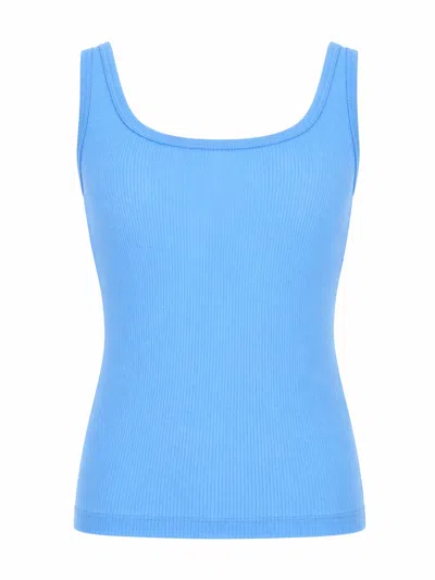 Versace Exquisite Virgin Wool Top For Women In Blue