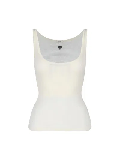 Versace Tank Top "medusa" In White