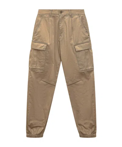 Versace Tapered Cargo Trousers In Brown
