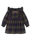 Versace Tartan Love Dress In Blue