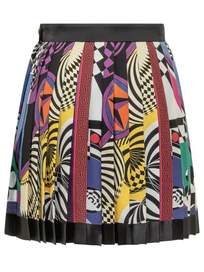 Versace Teatro Foulard-inspired Skirt In Multicolor